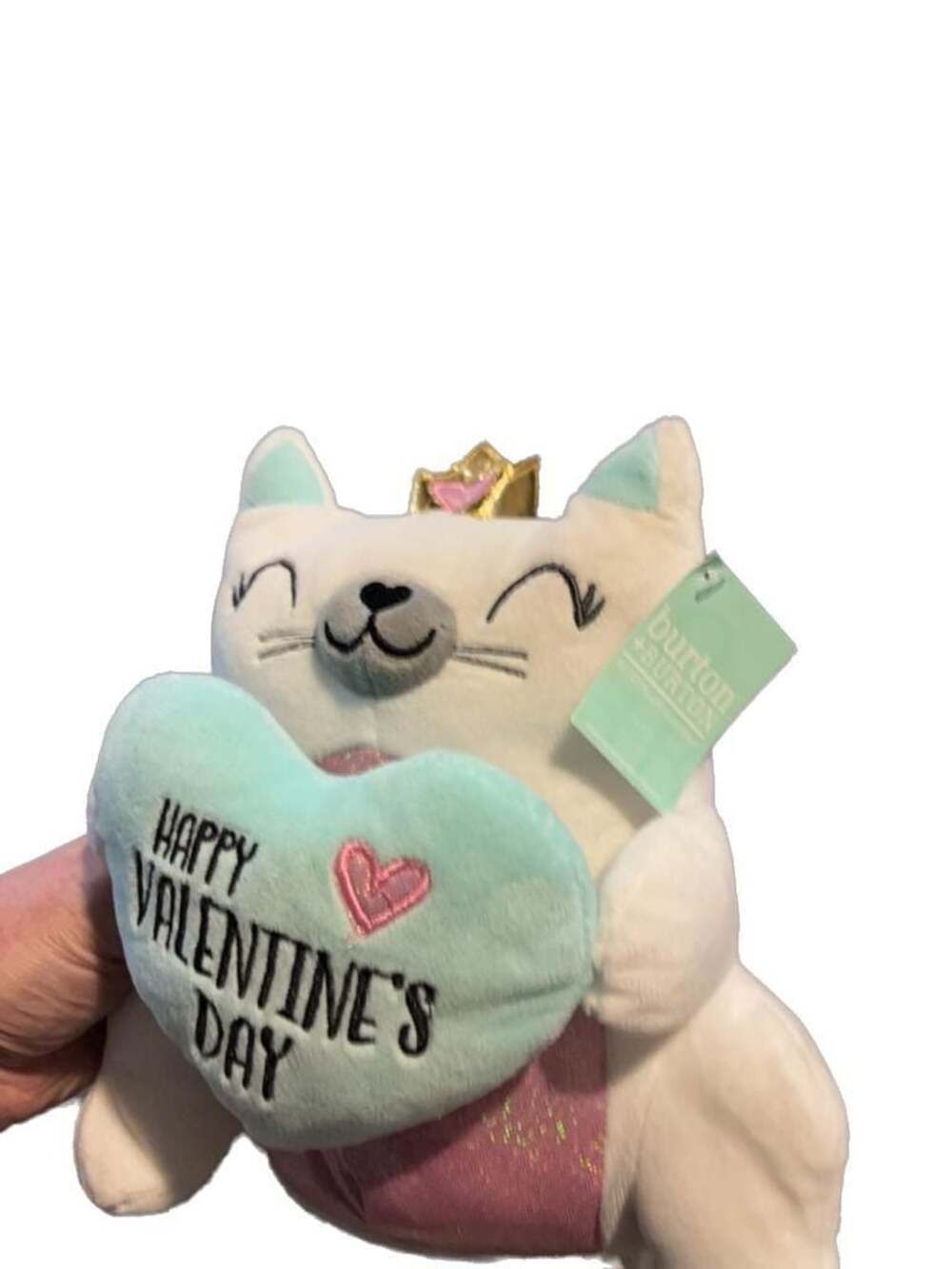 burton + BURTON Valentine's Day Plush Cat with Crown and Heart
